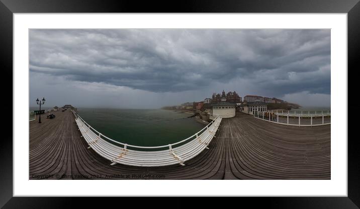 360 panorama of Cromer town and pier, North Norfolk coast Framed Mounted Print by Chris Yaxley