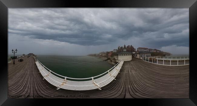 360 panorama of Cromer town and pier, North Norfolk coast Framed Print by Chris Yaxley