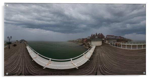360 panorama of Cromer town and pier, North Norfolk coast Acrylic by Chris Yaxley