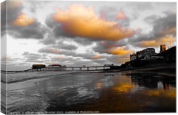 Cromer in Orange Canvas Print by GJS Photography Artist