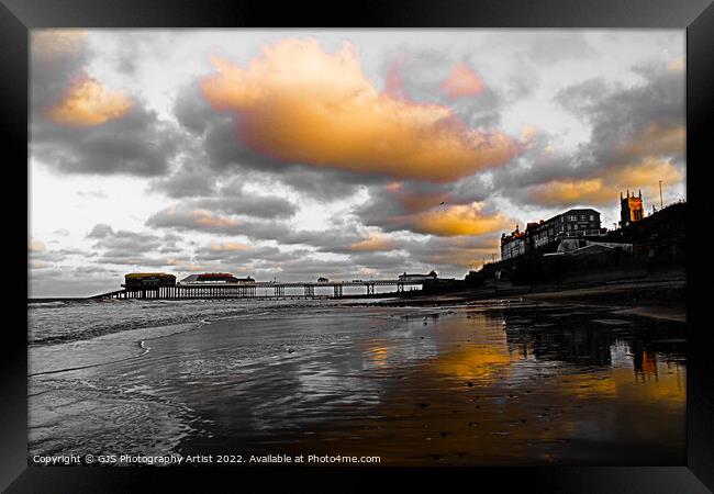 Cromer in Orange Framed Print by GJS Photography Artist