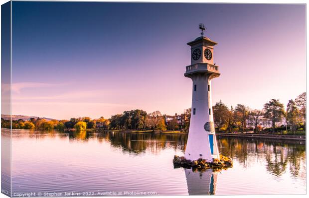 Roath Park in Wales at sunrise Canvas Print by Stephen Jenkins