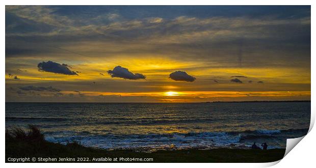 Ogmore-by-Sea sunset Print by Stephen Jenkins
