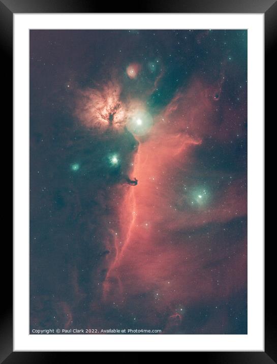 Alnitak with the Horsehead and Flame nebulae Framed Mounted Print by Paul Clark
