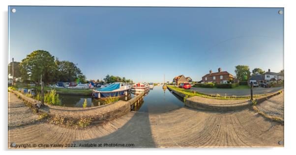 360 Panorama captured at the public slip way in Thurne Dyke, Norfolk Broads Acrylic by Chris Yaxley
