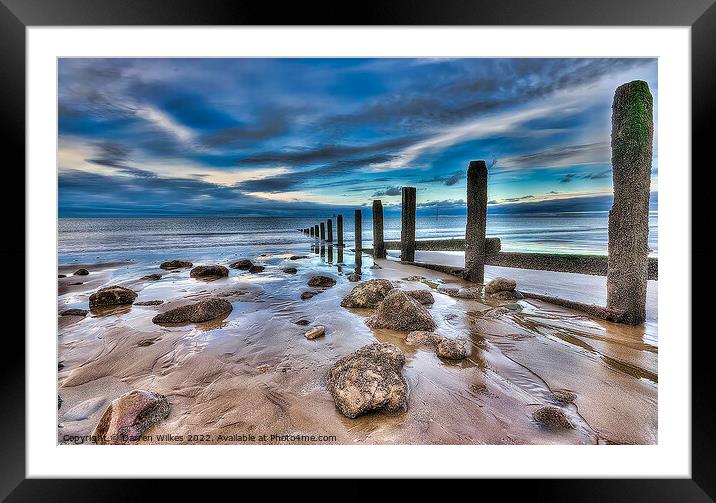 Llanddulas Beach Sunset North Wales  Framed Mounted Print by Darren Wilkes