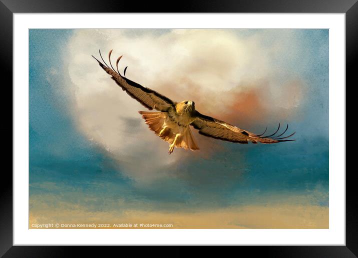 Flying Into the Clouds Framed Mounted Print by Donna Kennedy