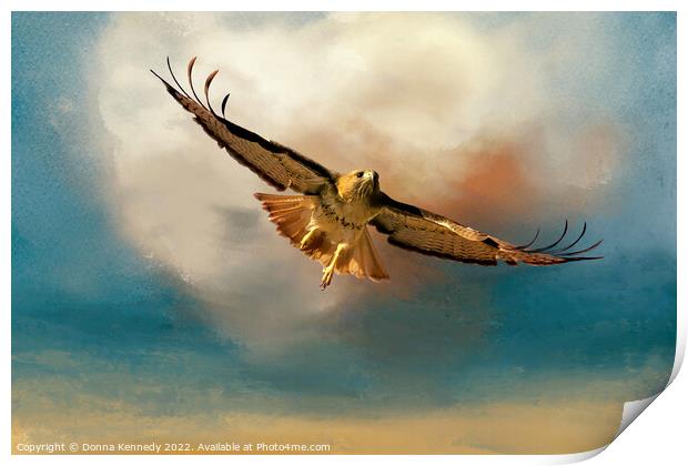 Flying Into the Clouds Print by Donna Kennedy