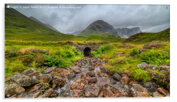 The West Highland Way Glencoe Acrylic by Navin Mistry