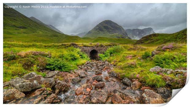 The West Highland Way Glencoe Print by Navin Mistry