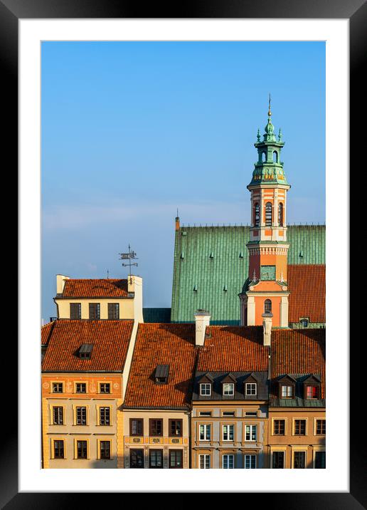 Od Town Houses in Warsaw, Poland Framed Mounted Print by Artur Bogacki