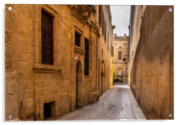 City of Mdina in Malta Acrylic by Artur Bogacki