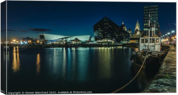 Liverpool docks Canvas Print by Steven Blanchard
