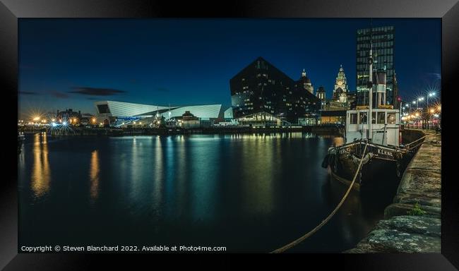 Liverpool docks Framed Print by Steven Blanchard