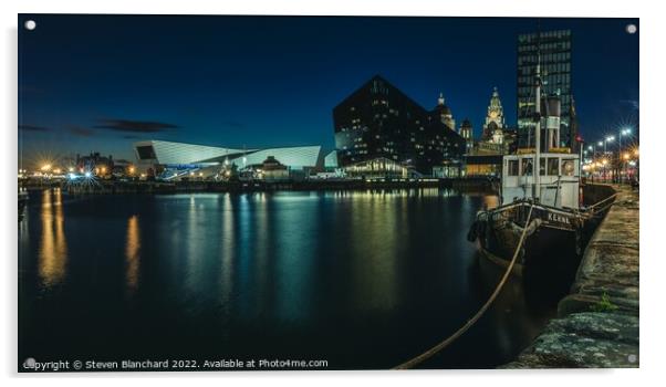 Liverpool docks Acrylic by Steven Blanchard