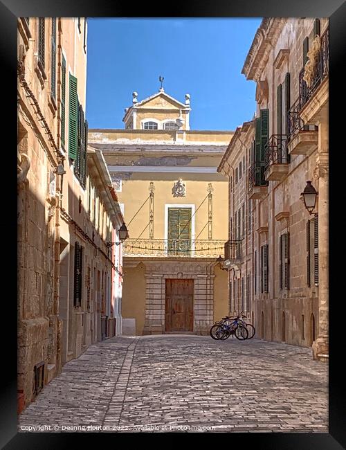 Ciutadella Medieval City Menorca Framed Print by Deanne Flouton