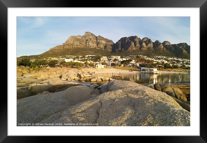 Camps Bay Tidal Pool Framed Mounted Print by Adrian Paulsen