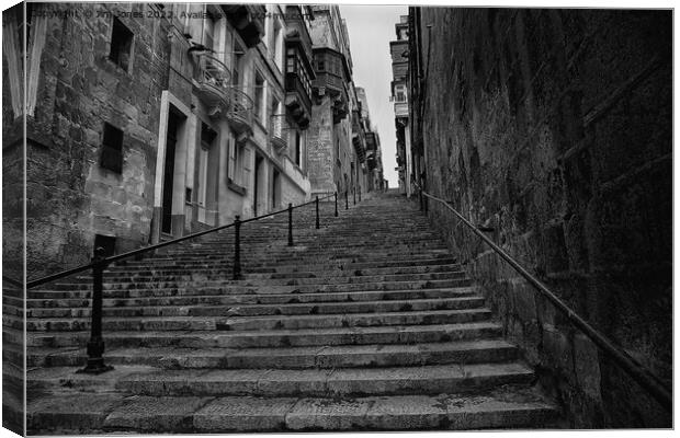 Valletta steps Canvas Print by Jim Jones