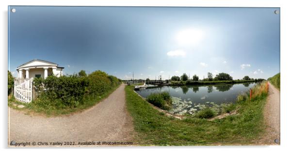 360 panorama captured along the Gloucester and Sharpness canal Acrylic by Chris Yaxley