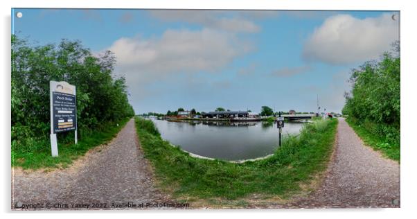 360 panorama captured at Patch Bridge on the Gloucester and Sharpness canal Acrylic by Chris Yaxley