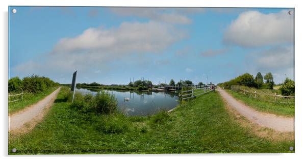 360 panorama captured along the Gloucester and Sharpness canal Acrylic by Chris Yaxley