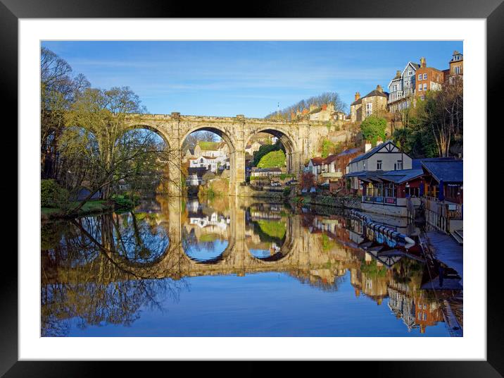 Knaresborough Viaduct and River Nidd Framed Mounted Print by Darren Galpin