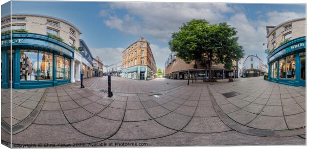 360 panorama of London Street, Norwich Canvas Print by Chris Yaxley
