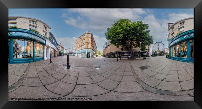 360 panorama of London Street, Norwich Framed Print by Chris Yaxley