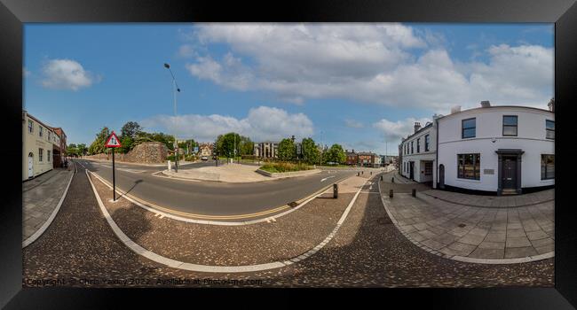 360 panorama of Rose Lane, Norwich Framed Print by Chris Yaxley