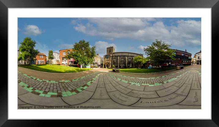360 panorama captured at St Gregory’s Church, Norwich Framed Mounted Print by Chris Yaxley