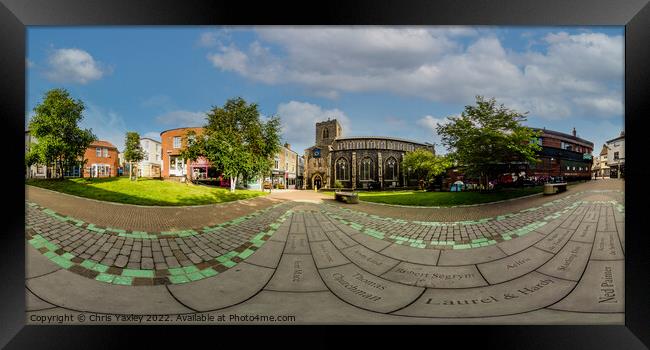 360 panorama captured at St Gregory’s Church, Norwich Framed Print by Chris Yaxley