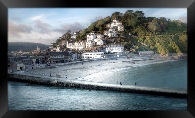 Looe from Hannafore point.  Framed Print by Steve Taylor