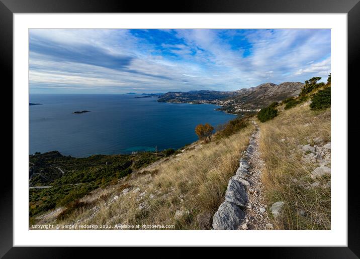 View of Adriatic coast in Croatia. Framed Mounted Print by Sergey Fedoskin