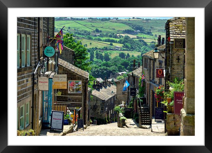 Haworth Main Street View Framed Mounted Print by Alison Chambers