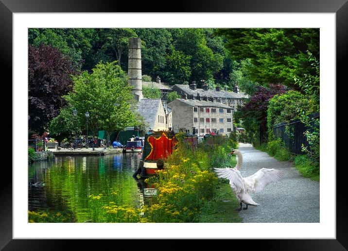 Spreading Ones Wings In Hebden Bridge Framed Mounted Print by Alison Chambers