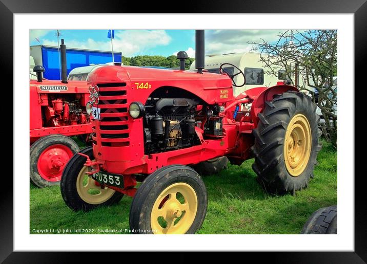 1948 Vintage Massey Harris 744 PD tractor. Framed Mounted Print by john hill