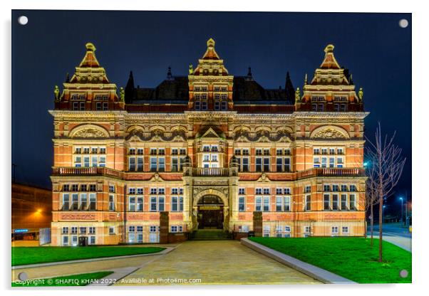 Blackburn College - Victoria Building Acrylic by Shafiq Khan