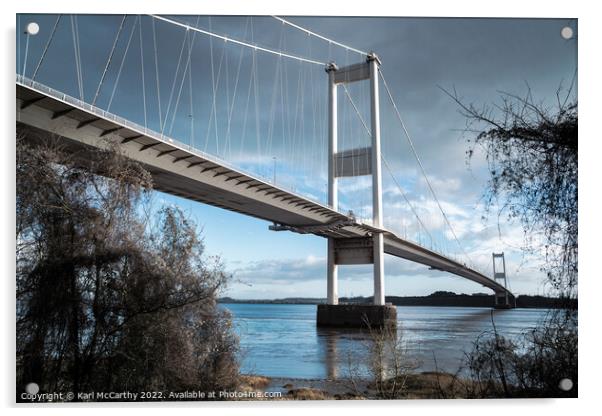The Severn Bridge Acrylic by Karl McCarthy