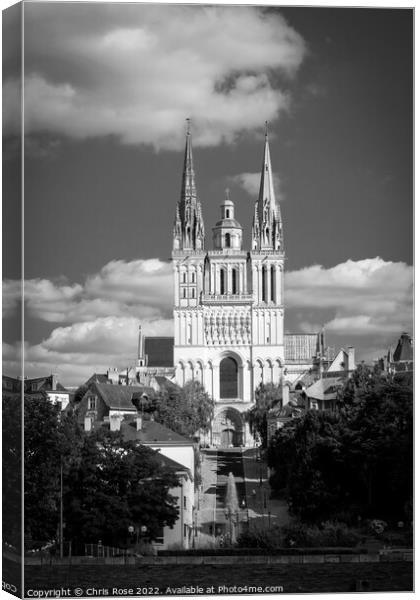 Angers Cathedral Saint-Maurice Canvas Print by Chris Rose
