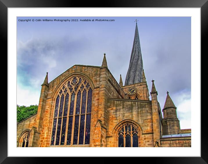 Chesterfield Crooked Spire 2 Framed Mounted Print by Colin Williams Photography