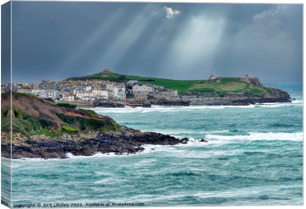 Storm over St Ives Canvas Print by Rick Lindley