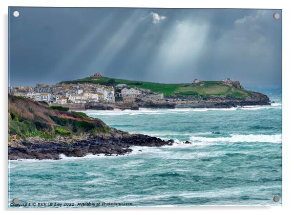 Storm over St Ives Acrylic by Rick Lindley