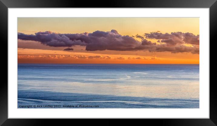 Sky cloud Sunset Framed Mounted Print by Rick Lindley