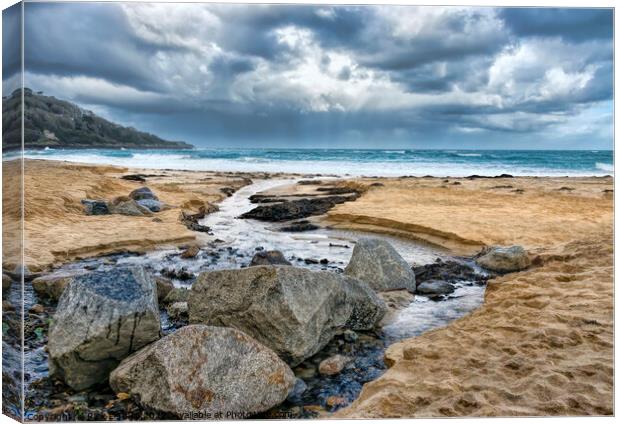 Storm Clouds Carbis Bay Canvas Print by Rick Lindley