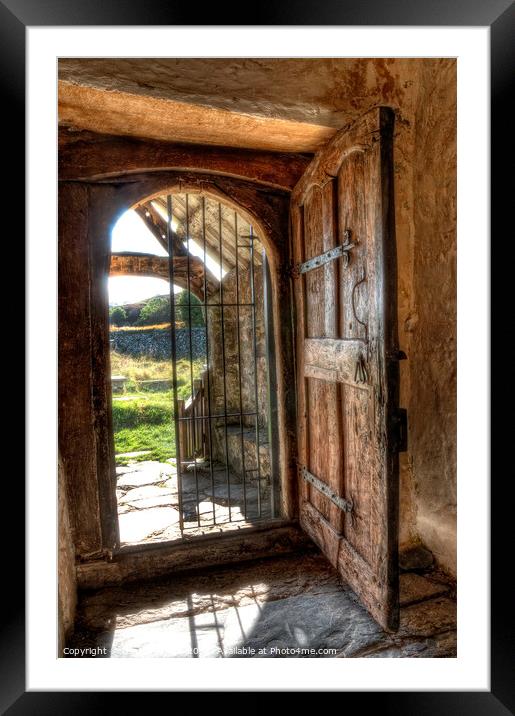 Llangelynin Old Church Door Framed Mounted Print by Darren Wilkes