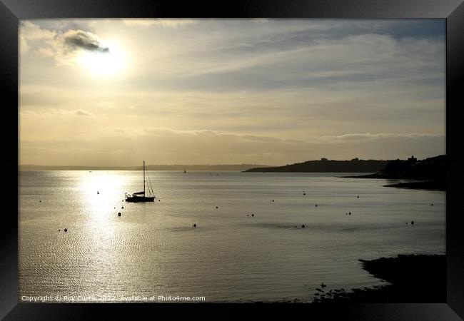 St. Mawes Silhouette Framed Print by Roy Curtis