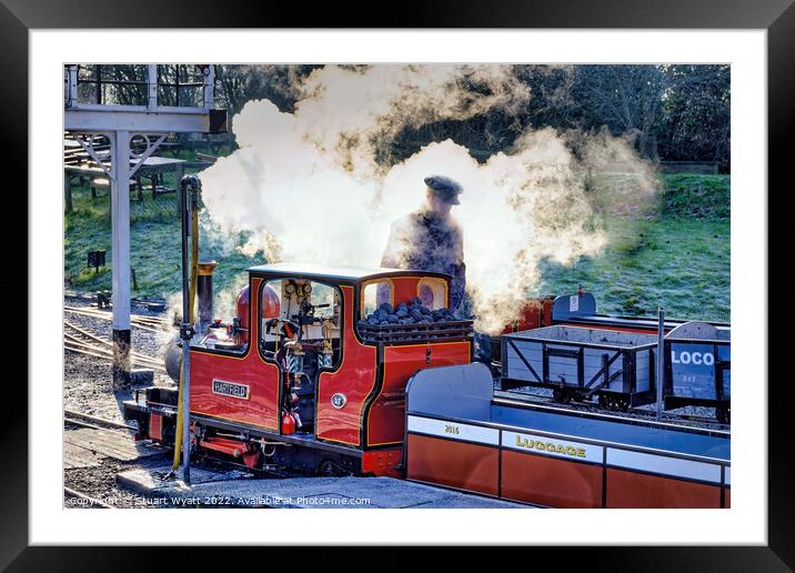 Steam Train Framed Mounted Print by Stuart Wyatt