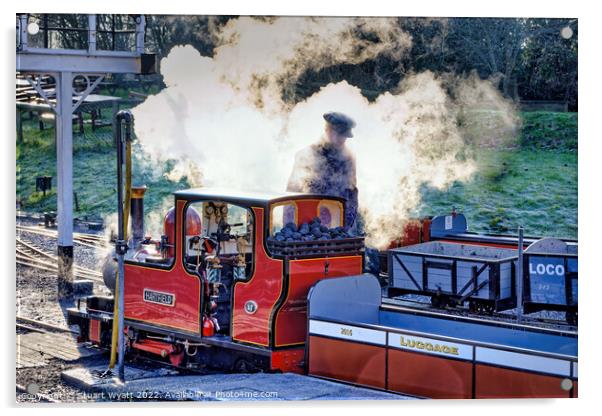 Steam Train Acrylic by Stuart Wyatt
