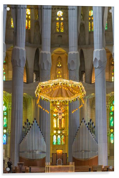 Inside the Sagrada Família Acrylic by Jo Sowden