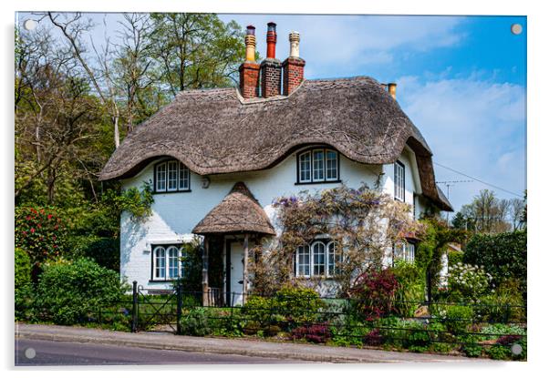 Beehive Cottage, Lyndhurst Acrylic by Gerry Walden LRPS